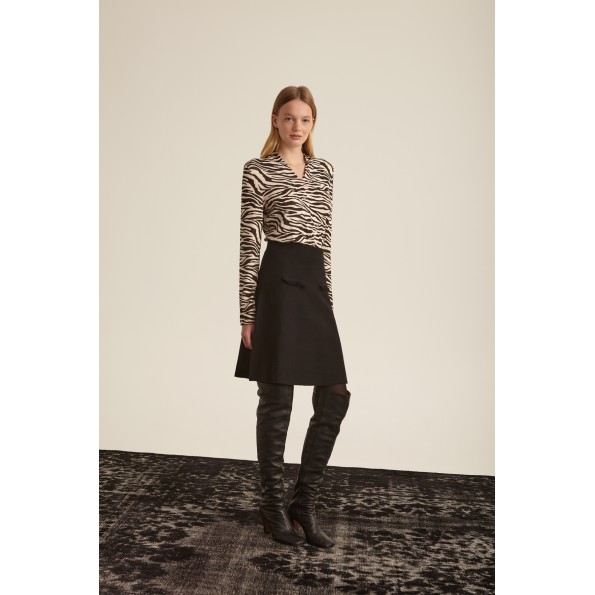 Γυναικεία μπλούζα MARINA V PARIS FW24-907 zebra print Γυναικεία