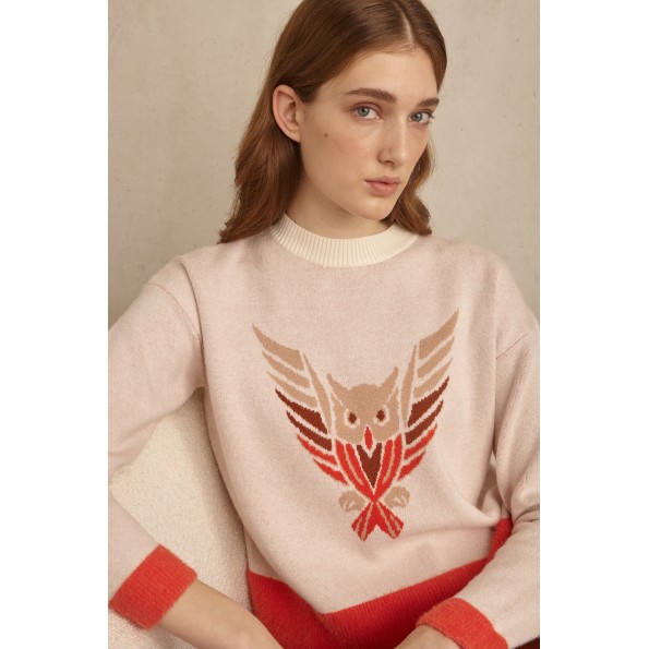 Γυναικείο πουλόβερ MARINA V PARIS FW23-101 ροζ Γυναικεία