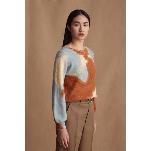 Γυναικείο πουλόβερ MARINA V PARIS FW24-114 καφέ Γυναικεία