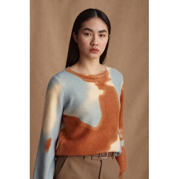 Γυναικείο πουλόβερ MARINA V PARIS FW24-114 καφέ Γυναικεία