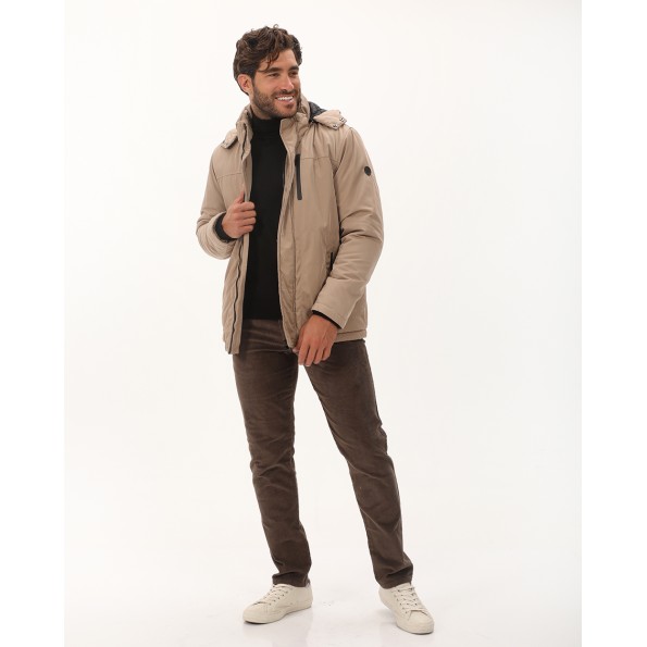 Ανδρικό κοτλέ chino παντελόνι DORS 2035003.C01 καφέ Ανδρικά