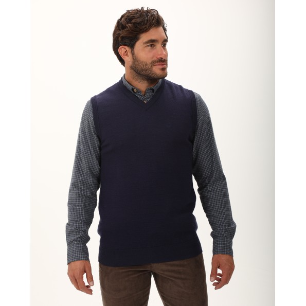 Ανδρική πλεκτή καζάκα DORS 1237005.C02 ναυτικό μπλε