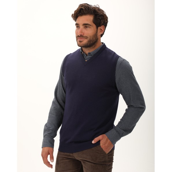 Ανδρική πλεκτή καζάκα DORS 1237005.C02 ναυτικό μπλε Ανδρικά