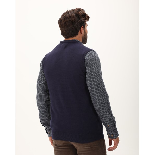 Ανδρική πλεκτή καζάκα DORS 1237005.C02 ναυτικό μπλε Ανδρικά