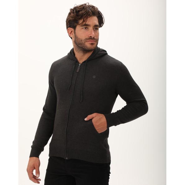 Ανδρική πλεκτή ζακέτα DORS 1237013.C03 ανθρακί Ανδρικά