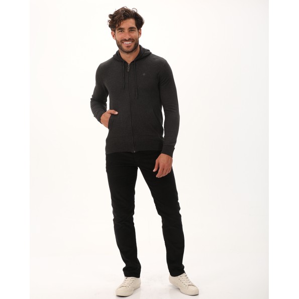 Ανδρική πλεκτή ζακέτα DORS 1237013.C03 ανθρακί Ανδρικά