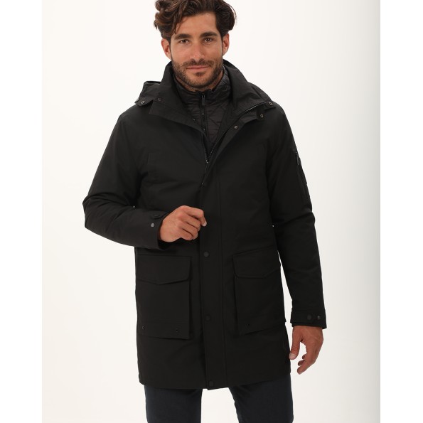 Ανδρικό μακρύ μπουφάν DORS 3037005.C04 μαύρο
