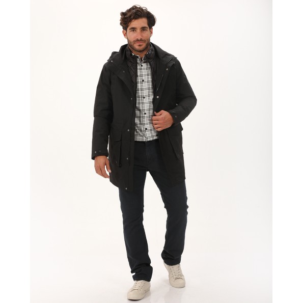 Ανδρικό μακρύ μπουφάν DORS 3037005.C04 μαύρο Ανδρικά