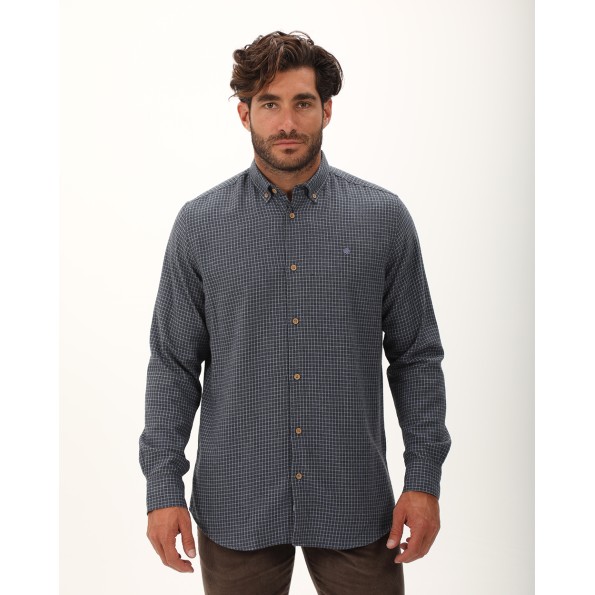 Ανδρικό καρό πουκάμισο DORS 1037015.C02 μπλε