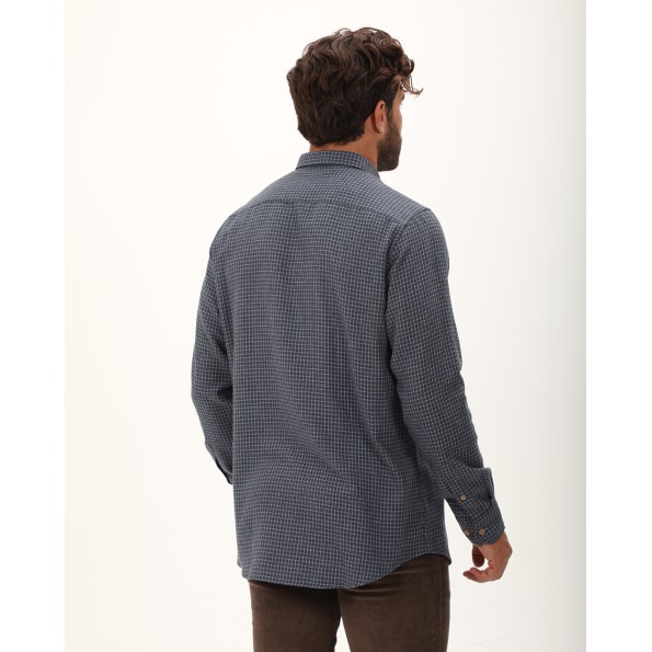 Ανδρικό καρό πουκάμισο DORS 1037015.C02 μπλε Ανδρικά