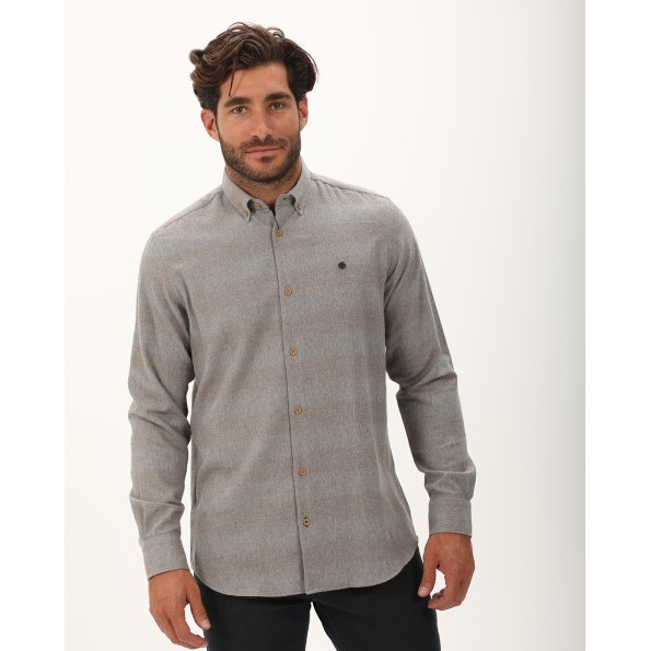 Ανδρικό ριγέ πουκάμισο DORS 1037015.C03 γκρι