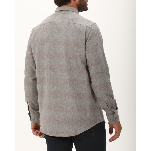 Ανδρικό ριγέ πουκάμισο DORS 1037015.C03 γκρι Ανδρικά