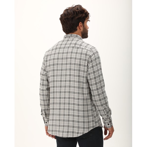 Ανδρικό καρό πουκάμισο DORS 1037016.C01 γκρι Ανδρικά