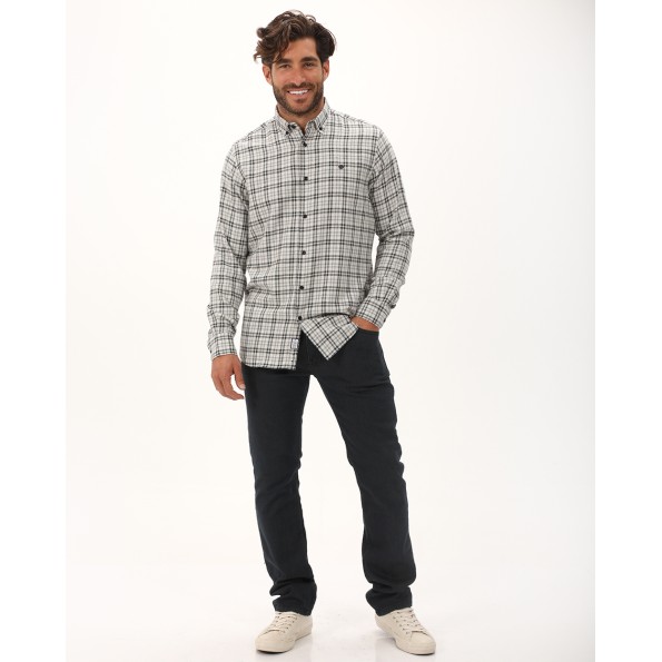 Ανδρικό καρό πουκάμισο DORS 1037016.C01 γκρι Ανδρικά