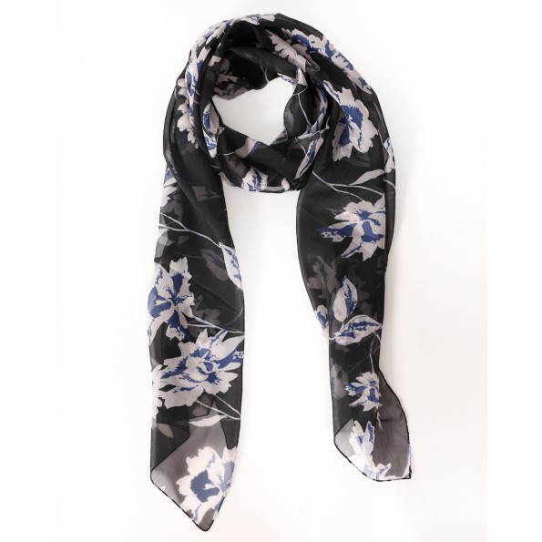 Γυναικείο φουλάρι ALE 8J22305 μαύρο floral