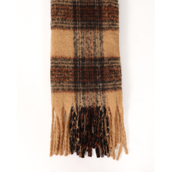 Γυναικείο κασκόλ ALE 8J22351 μπεζ καρό Γυναικεία