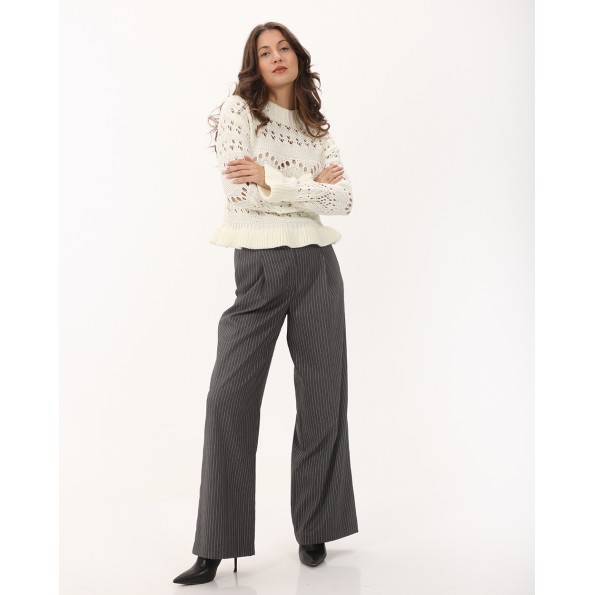 Γυναικεία πλεκτή μπλούζα ALE 8P22009 λευκή Γυναικεία