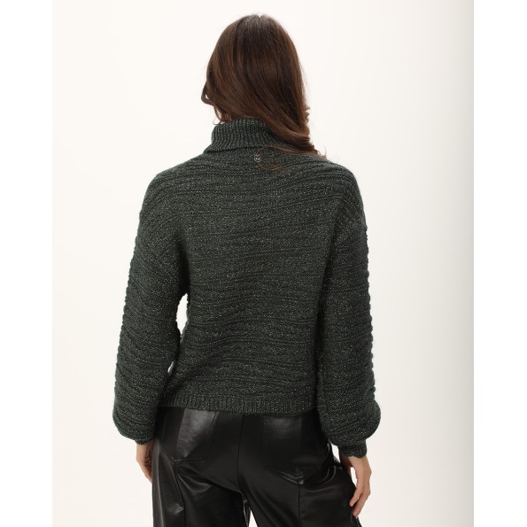 Γυναικεία πλεκτή μπλούζα ALE 8P22013 πράσινη Γυναικεία