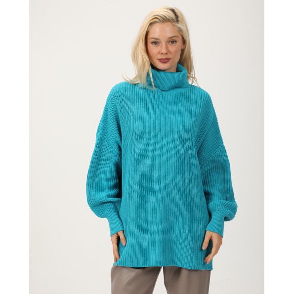 Γυναικείο πουλόβερ ATTRATTIVO 9P21272 μπλε Γυναικεία