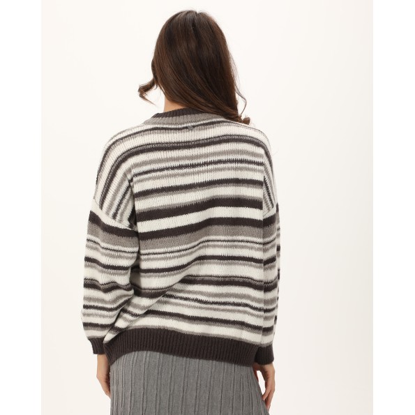 Γυναικεία πλεκτή μπλούζα ATTRATTIVO 9P21275 γκρι Γυναικεία