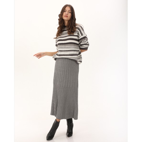 Γυναικεία πλεκτή μπλούζα ATTRATTIVO 9P21275 γκρι Γυναικεία