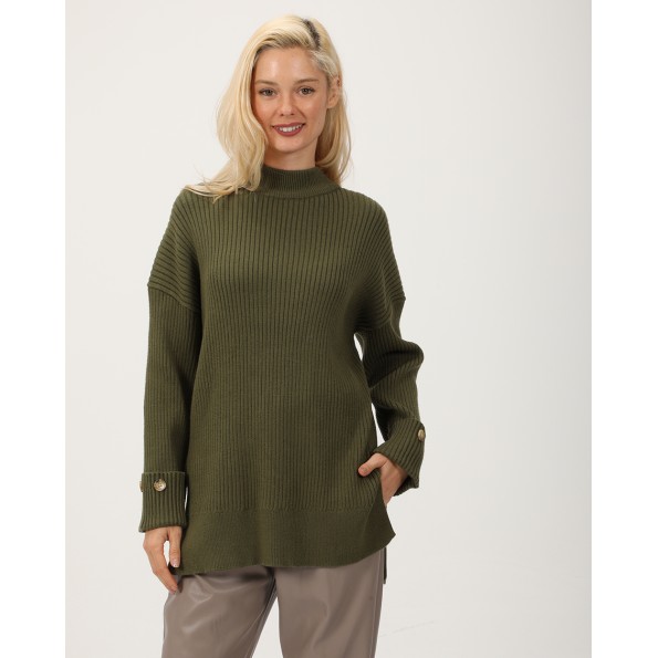 Γυναικείο πουλόβερ ATTRATTIVO 9P22042 χακί
