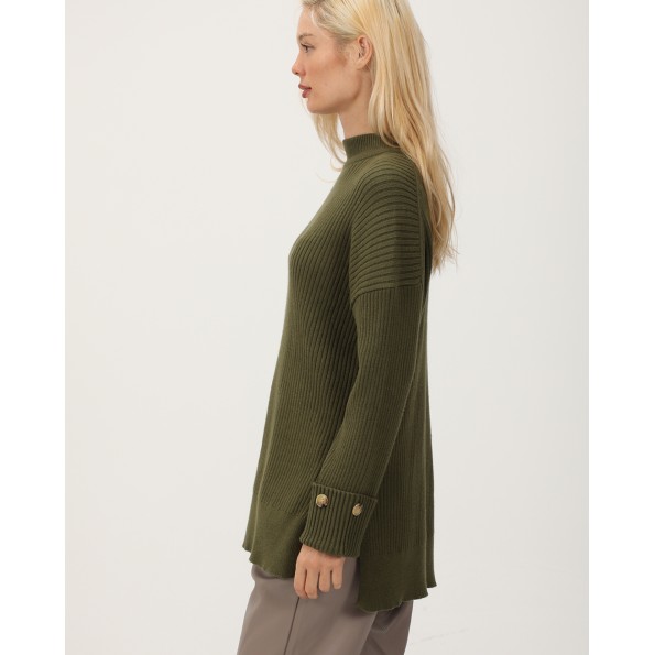Γυναικείο πουλόβερ ATTRATTIVO 9P22042 χακί Γυναικεία