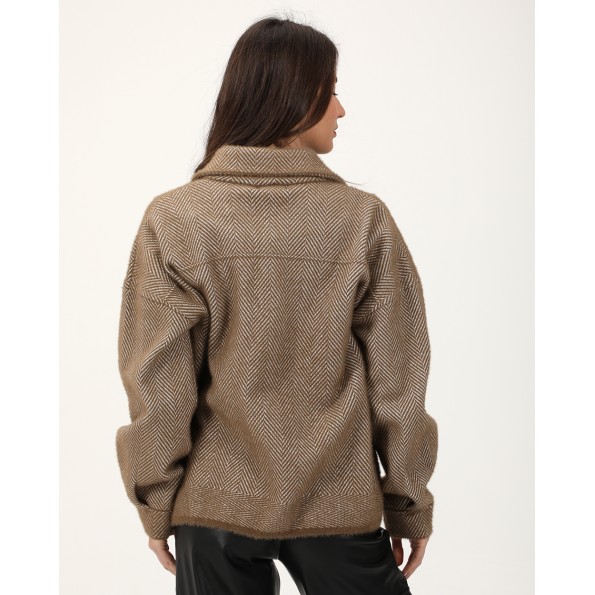 Γυναικεία ζακέτα ATTRATTIVO 9P22164 μπεζ Γυναικεία