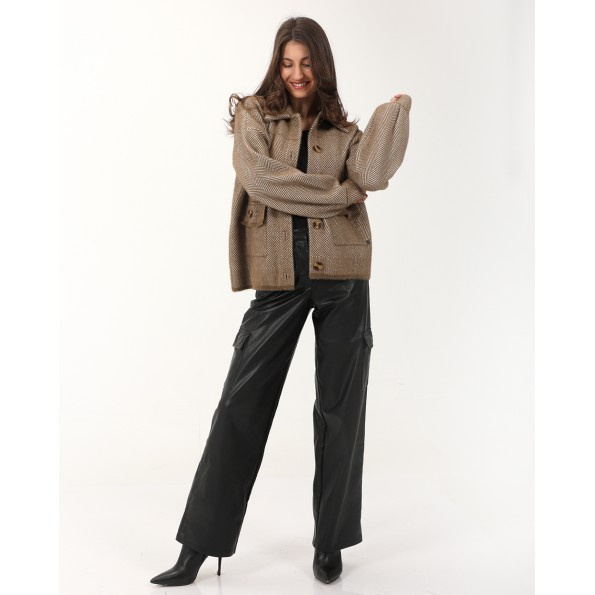 Γυναικεία ζακέτα ATTRATTIVO 9P22164 μπεζ Γυναικεία