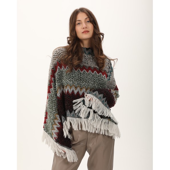 Γυναικεία κάπα ATTRATTIVO 9P22180 πολύχρωμη