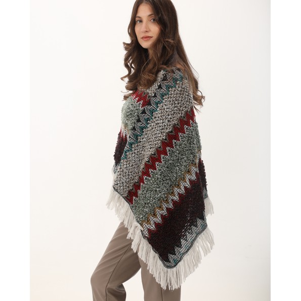 Γυναικεία κάπα ATTRATTIVO 9P22180 πολύχρωμη Γυναικεία