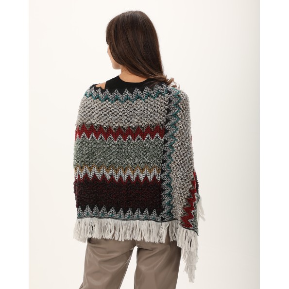 Γυναικεία κάπα ATTRATTIVO 9P22180 πολύχρωμη Γυναικεία