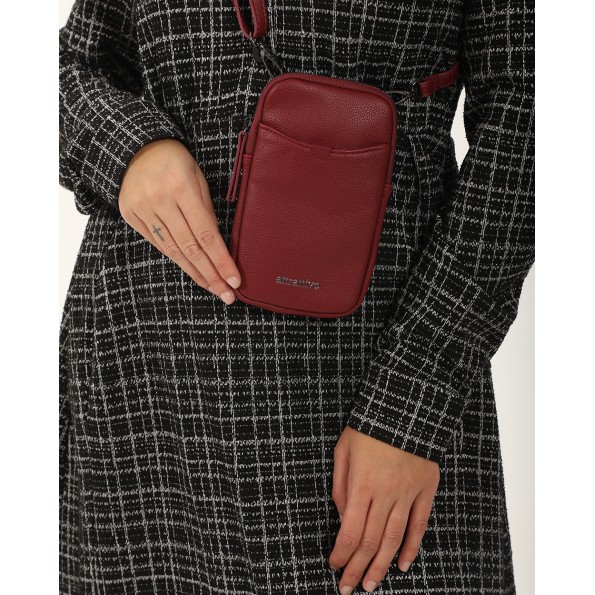 Γυναικείο τσαντάκι κινητού ATTRATTIVO 9T19856H μπορντό Γυναικεία