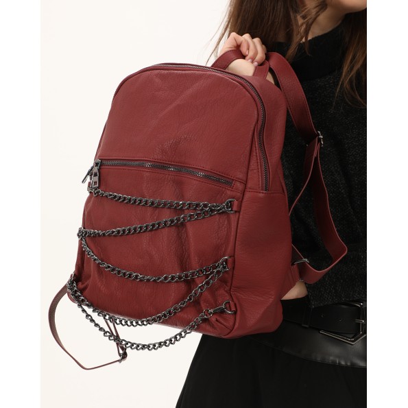 Γυναικείο σακίδιο πλάτης ATTRATTIVO 9T22050 μπορντό Γυναικεία