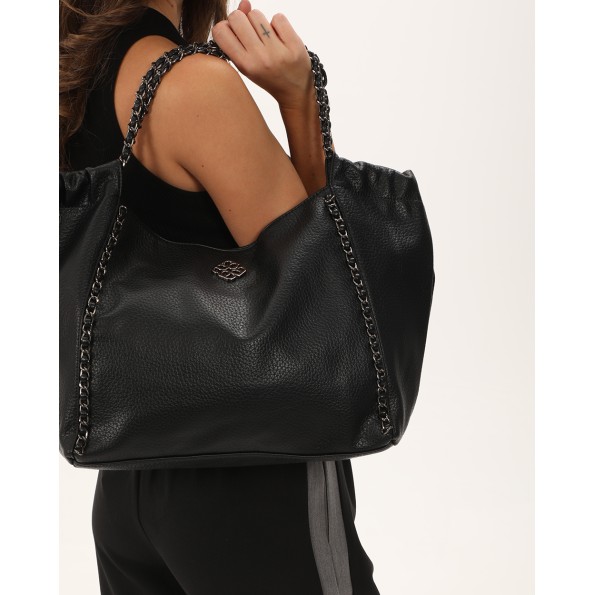 Γυναικεία τσάντα ώμου ATTRATTIVO 9T22051 μαύρη