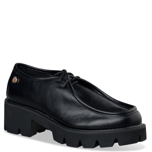 Γυναικεία chunky brogues ENVIE E32-20026 μαύρα Γυναικεία