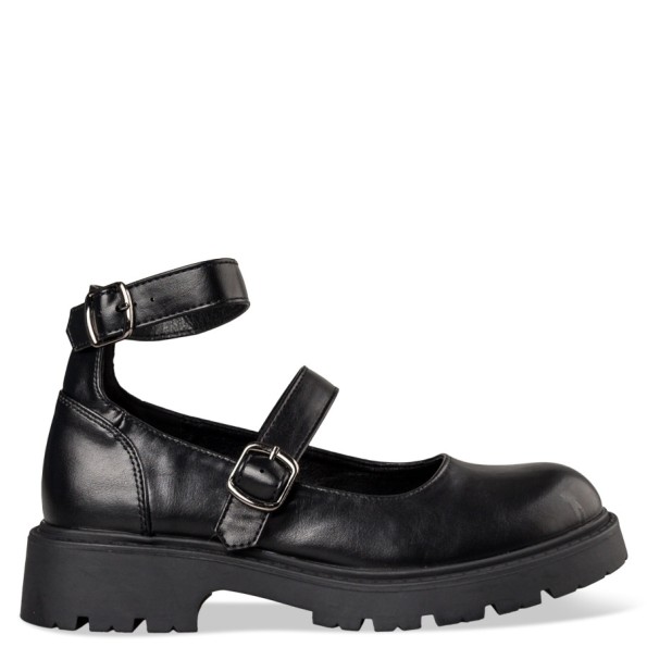 Γυναικείες chunky μπαλαρίνες MISS NV V31-20006 μαύρες