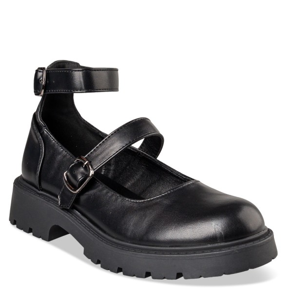 Γυναικείες chunky μπαλαρίνες MISS NV V31-20006 μαύρες Γυναικεία