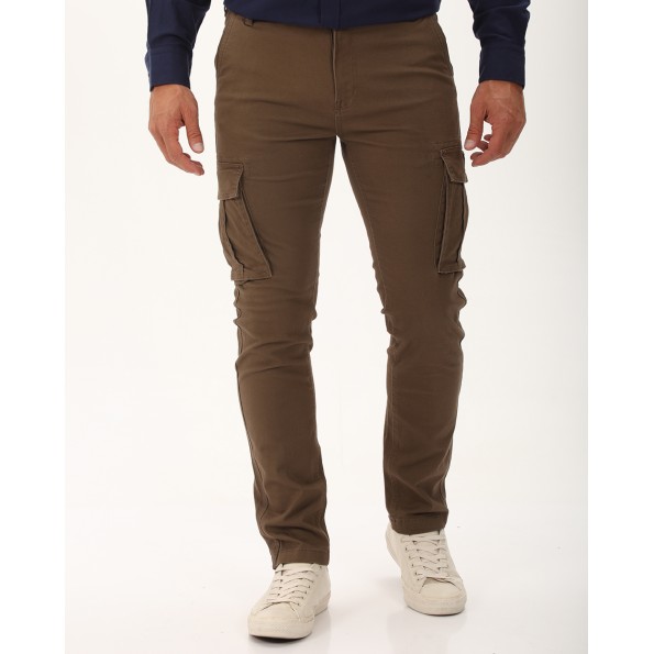 Ανδρικό cargo παντελόνι VAN HIPSTER 72353 καφέ