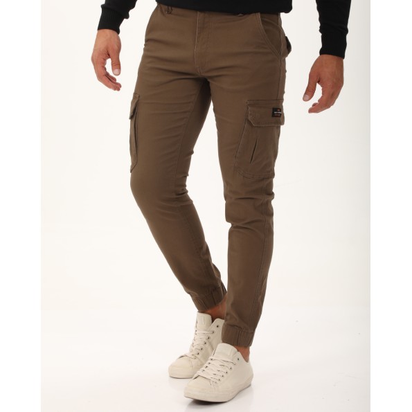 Ανδρικό cargo παντελόνι VAN HIPSTER 72352 καφέ Ανδρικά