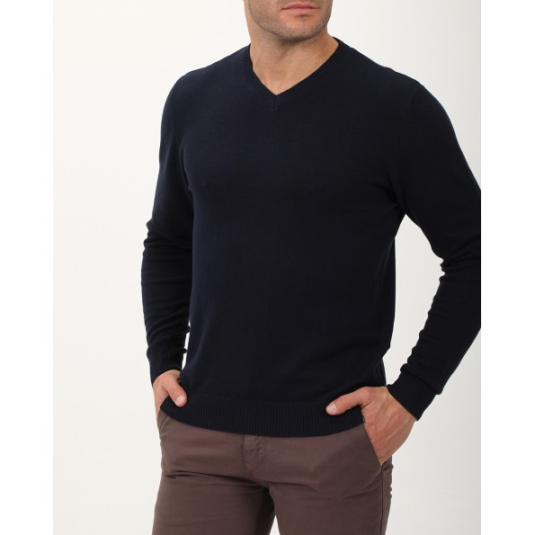 Ανδρική πλεκτή μπλούζα VAN HIPSTER 72241 μπλε Ανδρικά