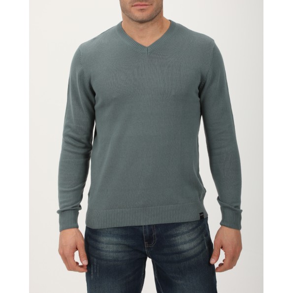 Ανδρική πλεκτή μπλούζα VAN HIPSTER 72241 πετρόλ
