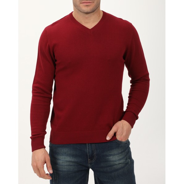 Ανδρική πλεκτή μπλούζα VAN HIPSTER 72241 μπορντό