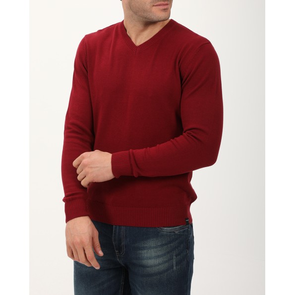 Ανδρική πλεκτή μπλούζα VAN HIPSTER 72241 μπορντό Ανδρικά