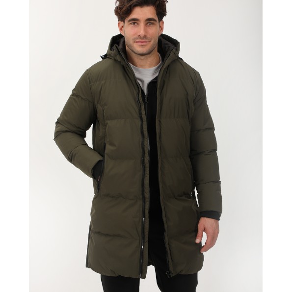 Ανδρικό μακρύ μπουφάν VAN HIPSTER 72188 λαδί