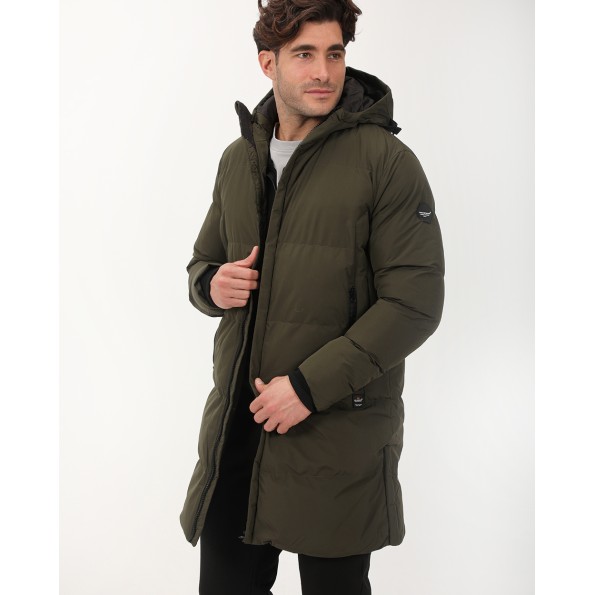 Ανδρικό μακρύ μπουφάν VAN HIPSTER 72188 λαδί Ανδρικά