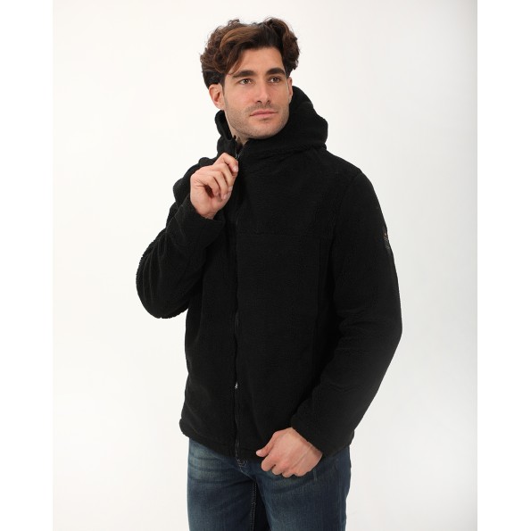 Ανδρική sherpa ζακέτα VAN HIPSTER 72190 μαύρη Ανδρικά