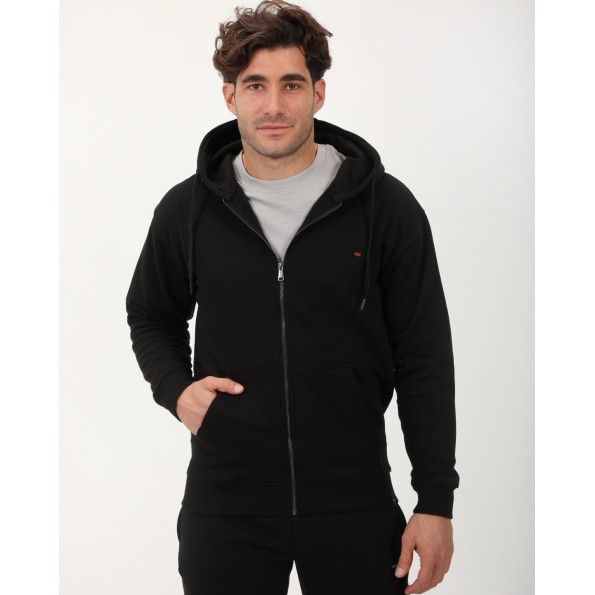 Ανδρική φούτερ ζακέτα VAN HIPSTER 72348 μαύρη