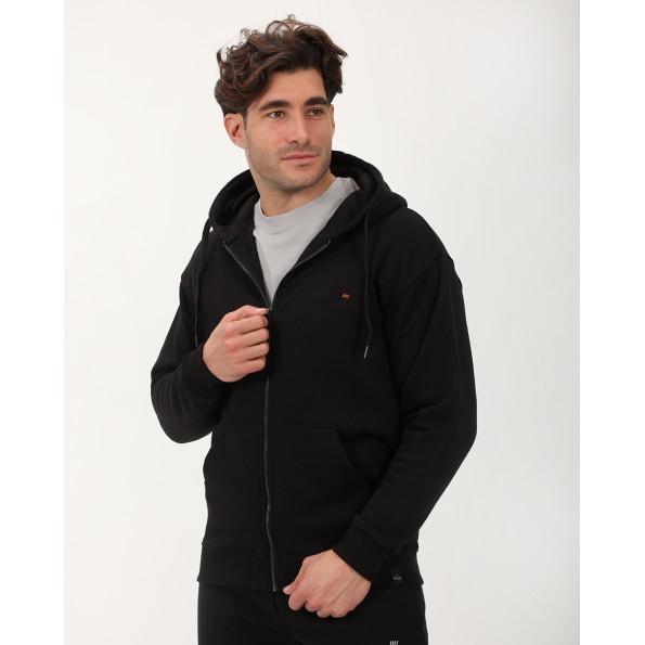 Ανδρική φούτερ ζακέτα VAN HIPSTER 72348 μαύρη Ανδρικά
