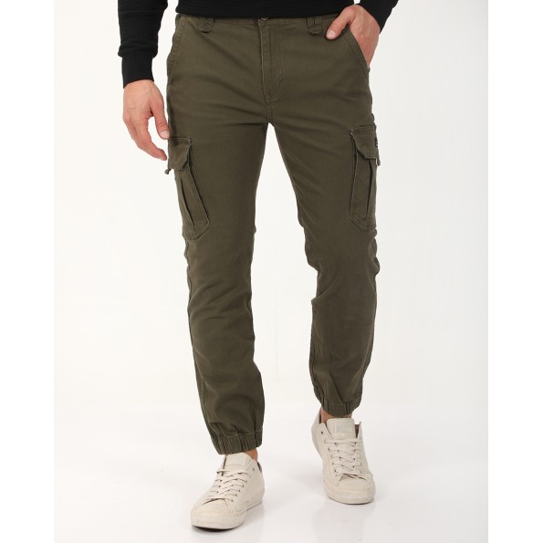Ανδρικό cargo παντελόνι VAN HIPSTER 72261 λαδί